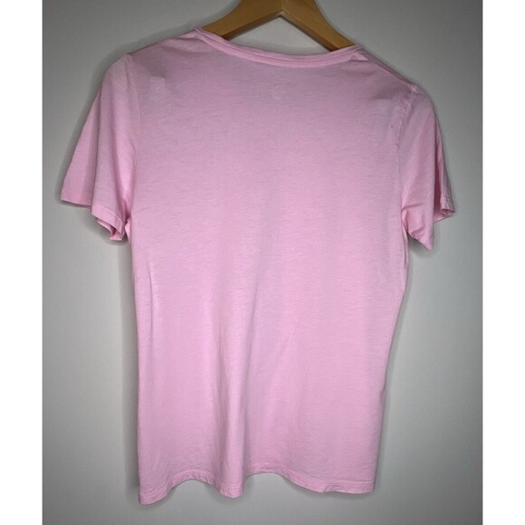 Banana Republic Top Womens Small Pink Graphic Tee Short Sleeve Walking The Dogs - Picture 3 of 5